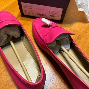 Ann Taylor Leather Tassel Loafer - size 8.5. Color: Pink Flare. Never worn NIB.